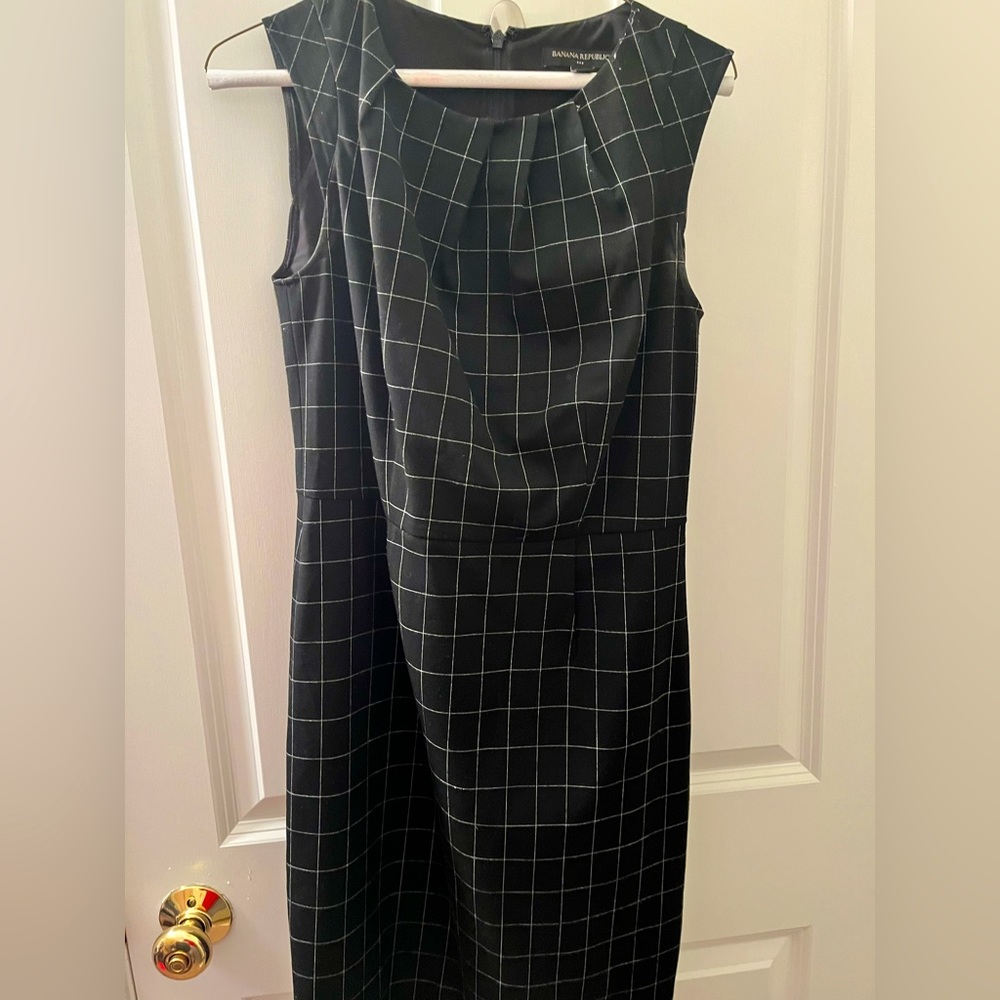 Banana republic checkered dress
